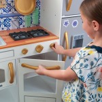 Bucataria de joaca pentru copii Mozaic cu Frigider magnetic - Mosaic Magentic Play Kitchen Kidkraft